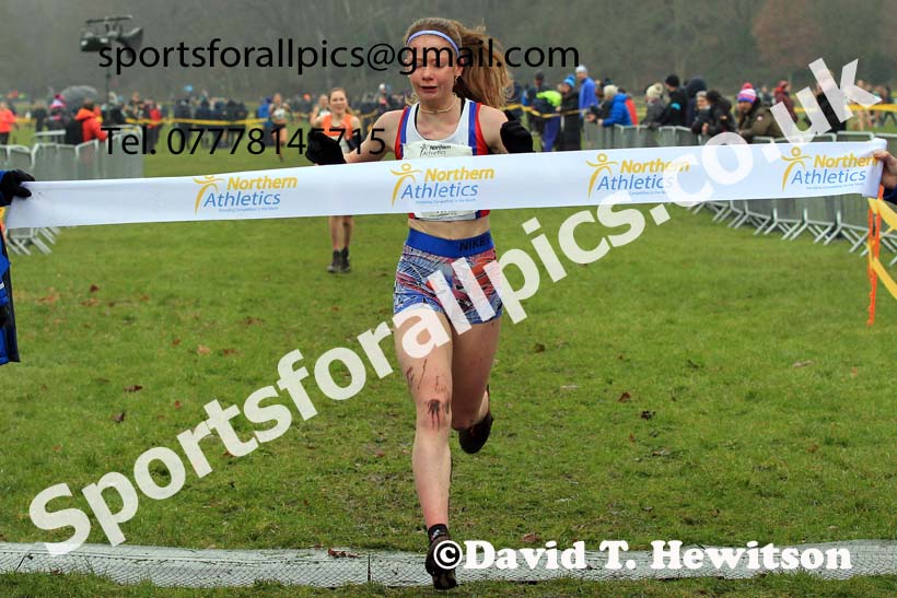 Womens Under-17s 2023 Northern Cross Country Champs., Witton Park, Blackburn. Photo: David T. Hewitson/Sports for All Pics